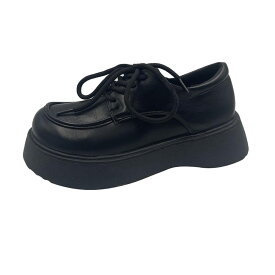 [goodspoon] チロリアンシューズ ローファー 紐 レディース 厚底 ソール 快適 美脚 歩きやすい カジュアル 学生