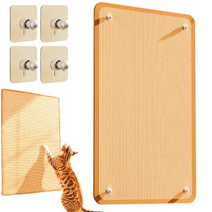 merrytime 猫 爪研ぎ 家具保護 猫爪とぎ 爪とぎマット つめとぎシート 壁掛け 設置 爪とぎ 爪とぎ猫 壁に貼れる スクラッチパッド 天然麻マット 簡単取付