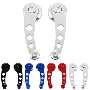 ウィンドウ クランク ハンドル レギュレーター 手動 窓 手回し アルミ 旧車 ジムニー 汎用 2個セット