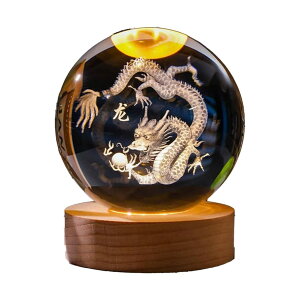PLEAVIT 龍の玉 龍 置物 風水 龍 クリスタル 置物 水晶 ドラゴン 開運 金運 縁起物 玄関 インテリア