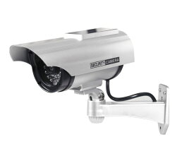 RYUBOF ダミー防犯カメラ ソーラーパネル搭載 LED点滅 屋外対応 防水 監視カメラ ダミーカメラ 屋内玄関用 セキュリティ 強力抑止 360度調整可能