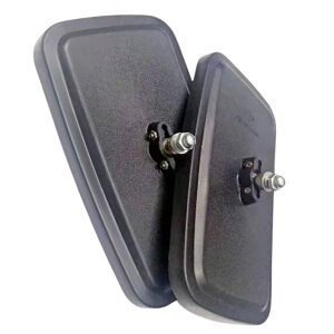 karim サイドミラー 大型 バックミラー カーブミラー 黒 スクエア型 角型 フォークリフト トラクター 農機 重機 建機 トラック 鏡 汎用 360度回転