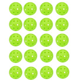 FUKUMIDO 野球 トレーニング プワボール 穴あき ボール カラー ソフト ティー バッティング 穴開き 屋内 変化球 対策 練習 72mm グリーン