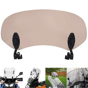 バイク オートバイ ウインドシールド スクリーン エクステンション メーター バイザー 風防 雨除け 防寒 拡張 クリップオン 汎用