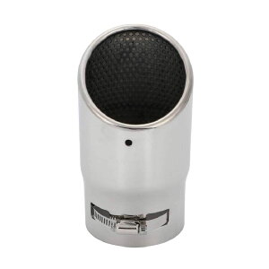 デリカ/DELICA D5 マツダ CX-3 CX-4 CX-5 等様々マフラーカッター ステンレス 排水加工 差し込みタイプ ミニバン マフラー 排気 エキゾースト D:5 外装 パーツ 車 カーパーツ カスタム品 (シルバー) [