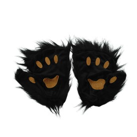 [COZENTA] もふもふ 手袋 コスプレ 猫 動物 ケモナー ふわふわ 半指 ハロウィン