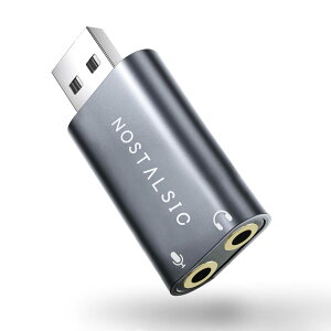 NOSTALSIC USB I[fBI ϊA_v^ USB2.0 to 3.5mm Ot TEhJ[h DAC 24bit/96KHzΉ }^Cv 3(TRS)p Cz PS4 Kp Windows/Mac OS/PS4/PS5