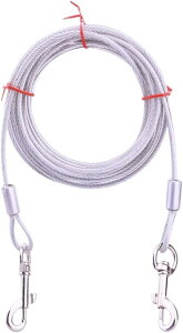 【UQ商事】ロングリード 犬 リード ワイヤー 犬用 リード ペット用品 しつけ用 小型犬 中型犬 大型 伸縮リード【5m】