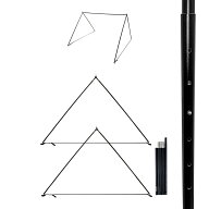 8tail 新二又ポール＋接続ポール アルミ 19mm サイズ118.5×190cm 軽量 660g 2個セット