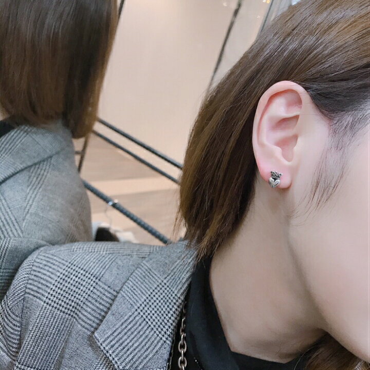 楽天市場 メンズ ピアス 片耳 シルバー925 Silver925 Heat Crown Pierce シルバーheat ハート王冠 クラウン シルバーアクセサリー925広島