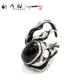 【TAUJAN タウジャン】2612-01 Onyx オニキス シルバーアクセサリー 脈 メンズ リング 指輪 メンズアクセサリー シルバー925