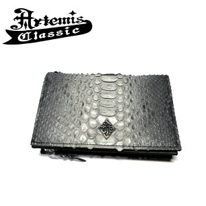 �����Y ���z ��܂� L���t�@�X�i�[ �p�C�\���yArtemis Classic �A���e�~�X�N���V�b�N�z�O���[�p�C�\���~�f�B�A���E�H���b�g ACW0023 Gray Python Medium Wallet �����Y�M�t�g