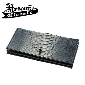 z z ܂ OEHbg Y pC\ {vyArtemis Classic Ae~XNVbNzO[pC\OEHbg ACW0024 Gray python long wallet Mtg uh