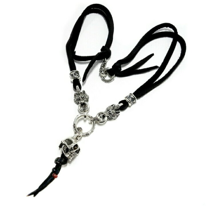 楽天市場】【GODSIZE ゴッドサイズ】 2Wolf & Skull Letaher Necklace 