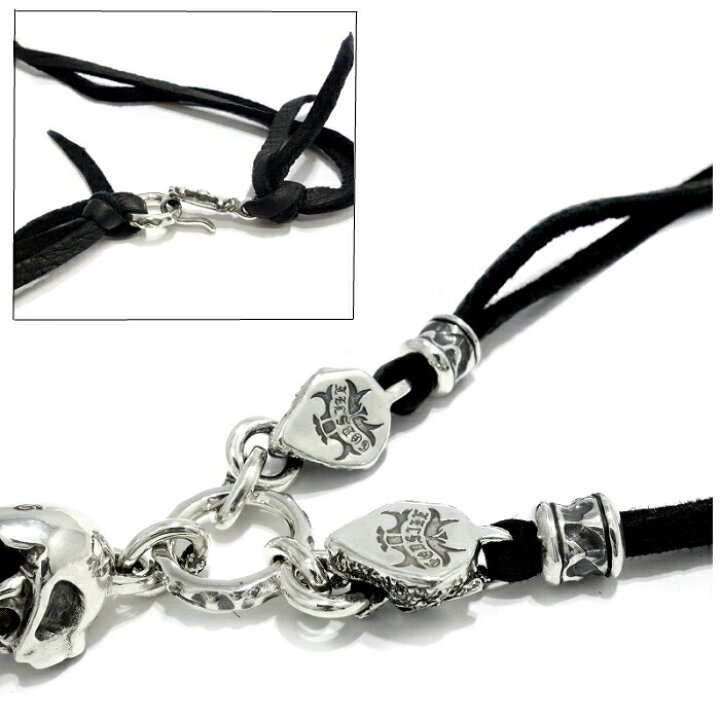 楽天市場】【GODSIZE ゴッドサイズ】 2Wolf & Skull Letaher Necklace 