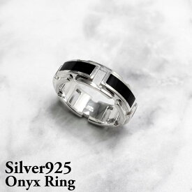 オニキスリング ONYX シルバー925 メンズ リング 指輪 メンズアクセサリー ペアリング