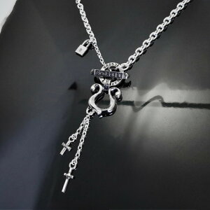 �����Y ���f�B�[�X �y���_���g �l�b�N���X �yGODSIZE �S�b�h�T�C�Y�zGS-CLCN-TB10 RHYTHMIC HORSESHOE LARGE with CROSSES T-BAR NECKLACE �z�[�X�V���[ ���� �V���o�[�A�N�Z�T���[ ���j�Z�b�N�X