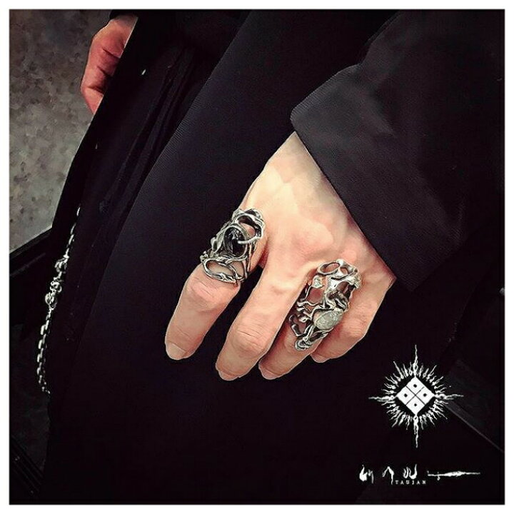 楽天市場】【TAUJAN タウジャン】292-06 OX リング 脈 オニキス メンズ  