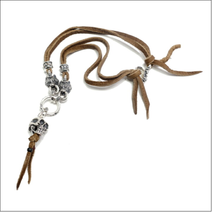 楽天市場】【GODSIZE ゴッドサイズ】 2Wolf & Skull Letaher Necklace 