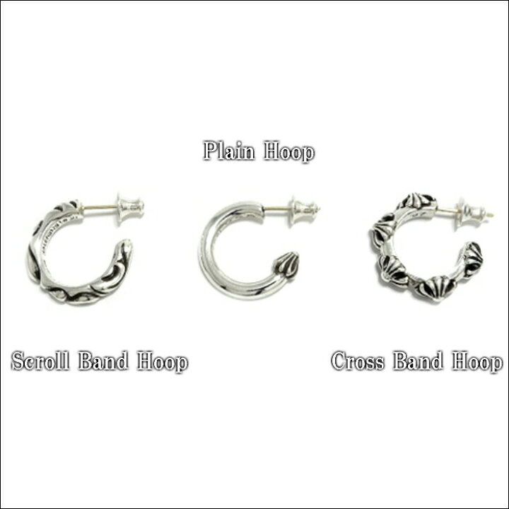 楽天市場】【CHROME HEARTS クロムハーツ】Scroll Band Hoop Earring  