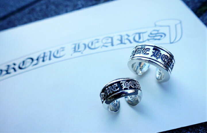 楽天市場】【CHROME HEARTS クロムハーツ】CH SCROLL LABEL RING-LARGE 