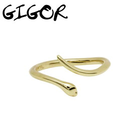 【GIGOR ジゴロウ】ピンキースネイブリング ゴールドリング K10 イエローゴールド 蛇 スネークリング snake 爬虫類 シンプル