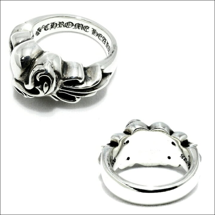楽天市場】【CHROME HEARTS クロムハーツ】FLORAL CROSS HEART RING 