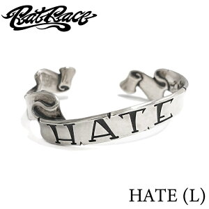 �����Y �V���o�[925 �o���O�� ���� �u�����h �yRat Race ���b�g���[�X�zMessage On Ribbon Bangle HATE L ���b�Z�[�W ���{�� �w�C�g silver925