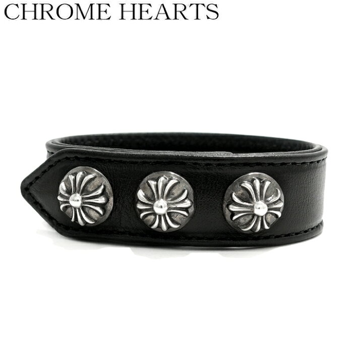 クロムハーツ R&R スリムブレスレット （ブラック）メンズ レディース  