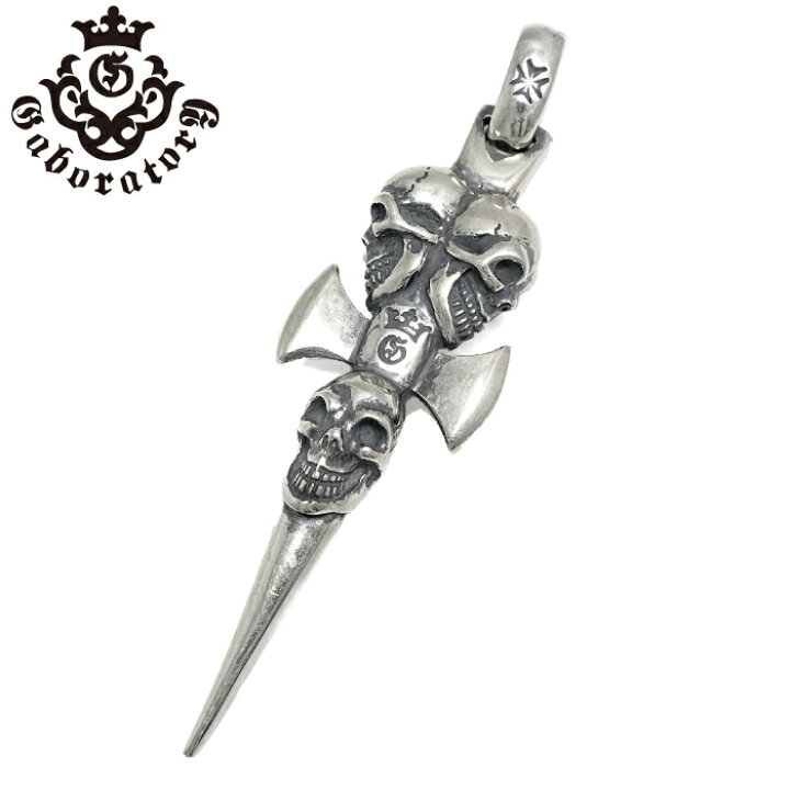楽天市場】【Gaboratory ガボラトリー】Triple skull dagger pendant 