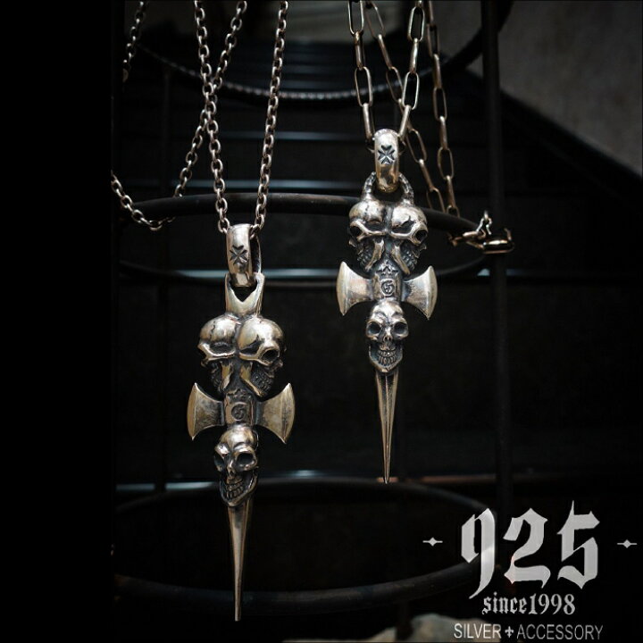 楽天市場】【Gaboratory ガボラトリー】Triple skull dagger pendant 