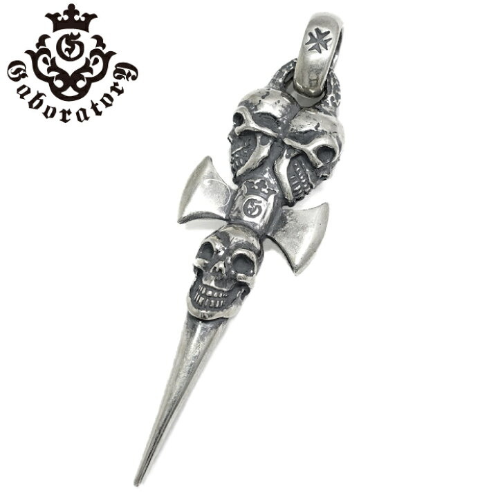 楽天市場】【Gaboratory ガボラトリー】Triple skull dagger pendant 