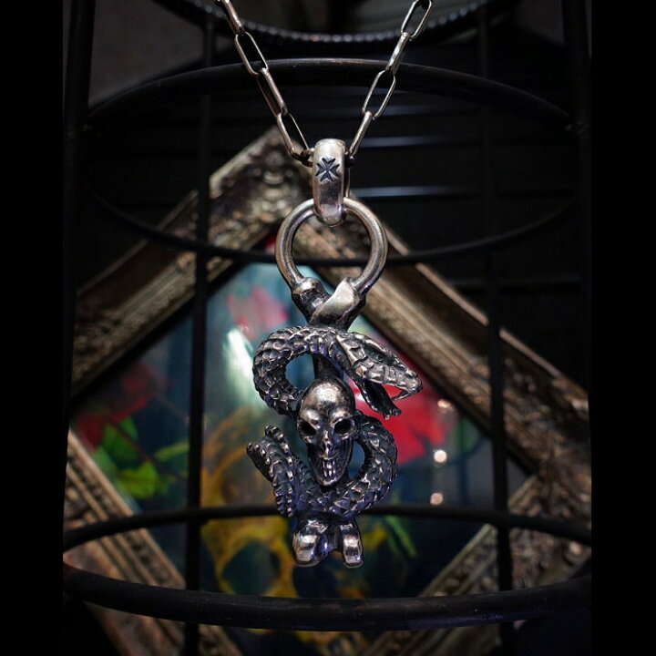 楽天市場】【Gaboratory ガボラトリー】Skull on snake pendant/H.W.O 