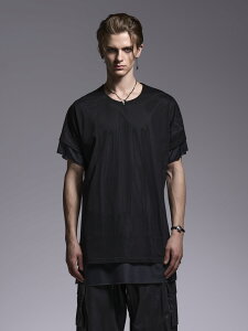 ��s�\��6-7�����ח\��ykiryuyrik �L�����E�L�����E�zKV-HT33-054 CrewNeckLayered-T Mesh �u���b�N