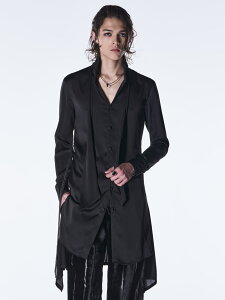 �ykiryuyrik �L�����E�L�����E�zKW-HB17-908 Stand Collar Shirt Vintage Satin �u���b�N