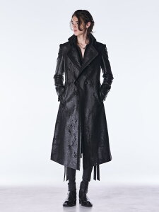 ��s�\��9-10�����ח\��ykiryuyrik �L�����E�L�����E�zKW-HC62TP-903 Long Napoleon Coat Cross Dot Fleece �u���b�N