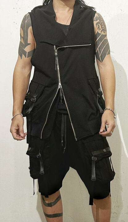 楽天市場】【KMRii ケムリ】2401-TP08 Back Raven Vest 05 2024SS 