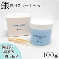 【送料無料 定形外郵便発送】シルバー専用クリーナー液 100g シルバーアクセサリー 洗浄 シルバークリー…