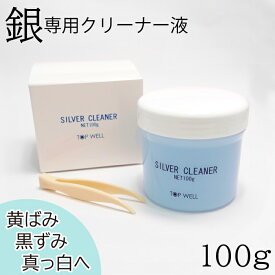 【送料無料 定形外郵便発送】シルバー専用クリーナー液 100g シルバーアクセサリー 洗浄 シルバークリーニング シルバークリーナー silver925 磨き 液体