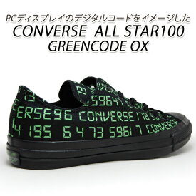 【在庫処分品】コンバース スニーカー レディース ローカット オールスター CONVERSE ALL STAR 100 GREENCODE OX ブラック 新品 未使用 セール