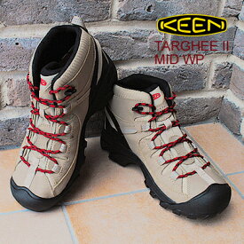 【返品交換送料無料】KEEN キーン メンズ TARGHEE II MID WP ターギー2 ミッド ウォータープルーフ SAFARI/RED CARPET サファリ/レッドカーペット ブーツ 靴 スニーカー シューズ 防水 アウトドア トレッキング ハイキング フェス