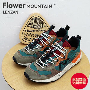 ő100|CgobNI?vGg[IyԕizFlower MOUNTAIN t[ }Ee LENZAN U GREEN/ORANGE O[/IW C Xj[J[ V[Y Y fB[X 