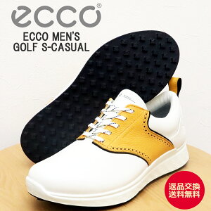 ő100|CgobNIHvGg[IyԕizECCO GR[ ECCO M GOLF S-CASUAL GR[ Y St S-JWA WHITE/SAFFRON zCg/Tt XpCNX C Xj[J[ 