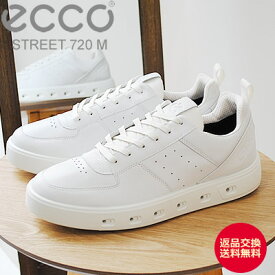 ★4/20限定！P最大27.5倍！要エントリー★【返品交換送料無料】ECCO エコー STREET 720 M ストリート720 メンズ WHITE ホワイト GORE-TEX ゴアテックス 靴 スニーカー コンフォート シューズ【あす楽対応】