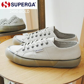 SUPERGA スペルガ 2490-BOLD GREY COLOMBA-BLACK グレー コロンバ ブラック 靴 キャンバス スニーカー シューズ※サイズ小さめ