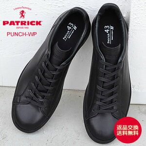 ★10/30限定!P最大22倍&最大100%ポイントバック!?【返品交換送料無料】PATRICK パトリック PUNCH-WP パンチ・ウォータープルーフ BLK ブラック 靴 スニーカー シューズ 日本製 防水