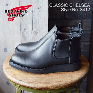 12/4-11IPő38{ő100|CgobNIHyԕizRED WING bhEBO 3412 WOMEN'S Classic Chelsea EBY NVbN`FV[ Black"Chapparal" ubN"Vp"