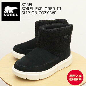 ő100|CgobNIHvGg[yԕizSOREL \ fB[X SOREL EXPLORER III SLIP-ON COZY WP \GNXv[[3 Xb|R[W[ EH[^[v[t BLACK
