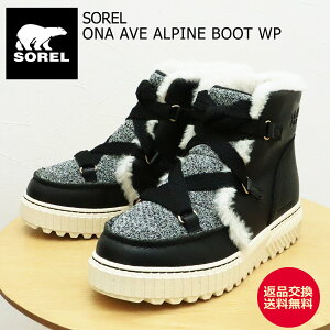 11/1IPő21{ő100|CgobNIHyԕizSOREL \ fB[X ONA AVE ALPINE BOOT WP I[GkG[Axj[ApCu[c EH[^[v[t BLACK CHALKu