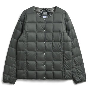 �y���[�zTAION �^�C�I�� WOMEN CREW-NECK DOWN JACKET �x�[�V�b�N �N���[�l�b�N�{�^�� �C���i�[�_�E���W���P�b�g ���f�B�[�X �_�E�� �C���i�[�_�E�� ���� �~ �~�p �h�� ������ �_�E���x�X�g �W�� ���f